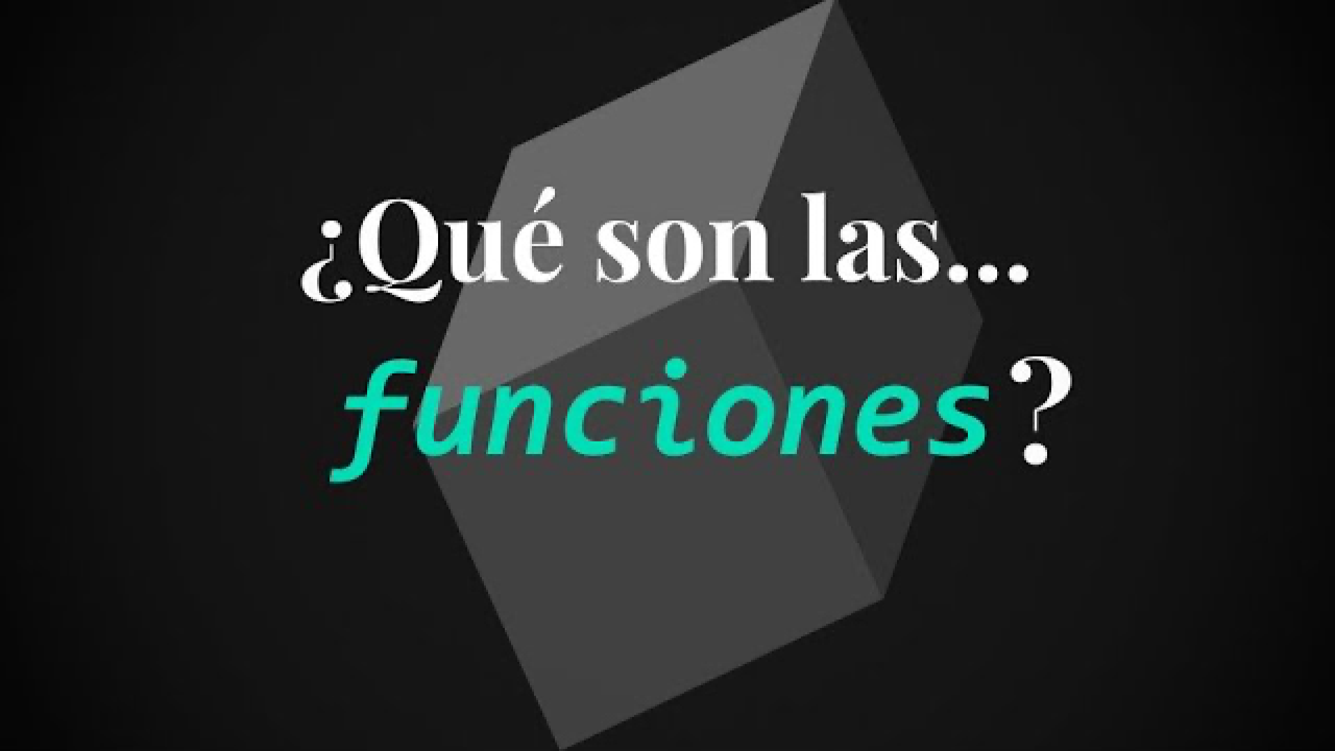 ¿Qué son las funciones?